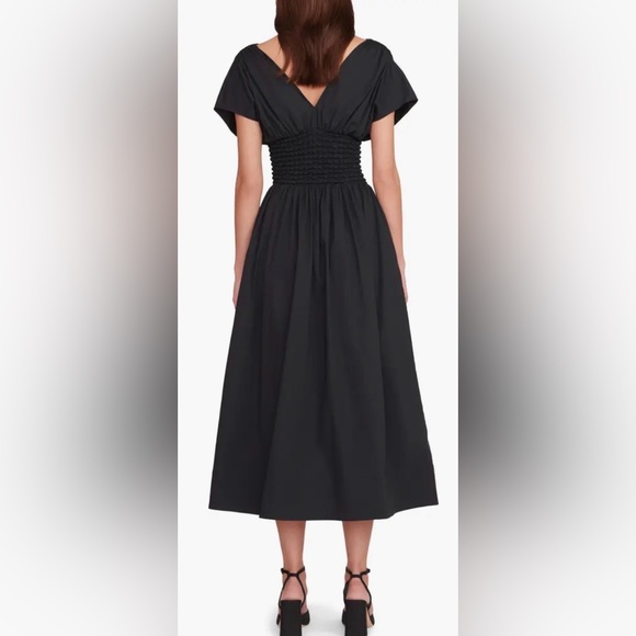 Staud Jackson Fit & Flare Dress black size medium quiet luxury - Picture 2 of 8
